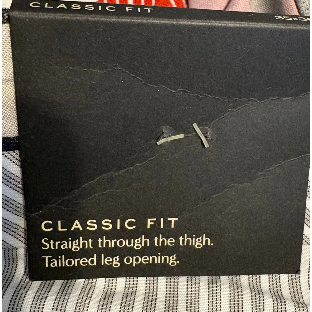 Banana Republic Classic Fit Dark Charcoal Flannel Wool‎ Blend Dress Pants 35x36